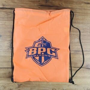 BPC BARONS ORANGE & BLUE CINCH BAG DRAWSTRING BACKPACK NEW